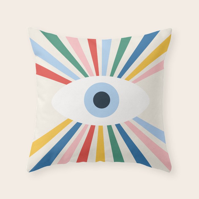 All Seeing Evil Eye - primary Throw Pillow Gallery Image 6