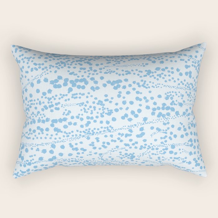  Abstract Ink Blot Strata Pattern in Ice Blue Rectangular Pillow Gallery Image 2