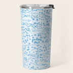  Abstract Ink Blot Strata Pattern in Ice Blue Travel Mug Gallery Image 2