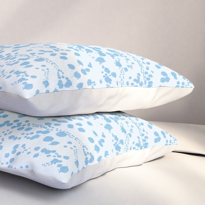  Abstract Ink Blot Strata Pattern in Ice Blue Pillow Sham Gallery Image 3