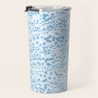  Abstract Ink Blot Strata Pattern in Ice Blue Travel Mug Gallery Image 3