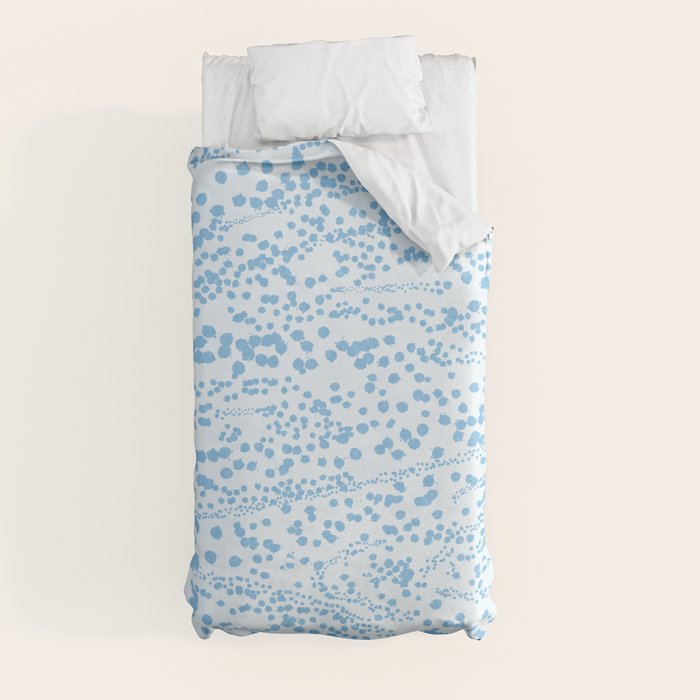  Abstract Ink Blot Strata Pattern in Ice Blue Duvet Cover Gallery Image 4