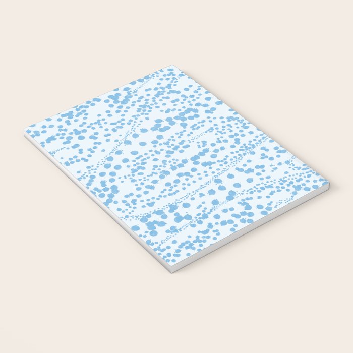  Abstract Ink Blot Strata Pattern in Ice Blue Notebook Gallery Image 3