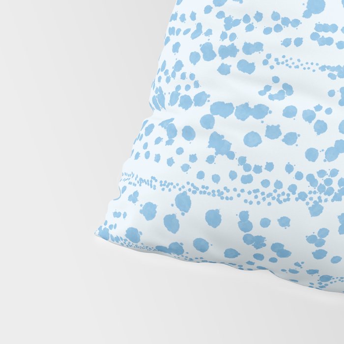  Abstract Ink Blot Strata Pattern in Ice Blue Pillow Sham Gallery Image 4