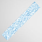  Abstract Ink Blot Strata Pattern in Ice Blue Table Runner Gallery Image 3