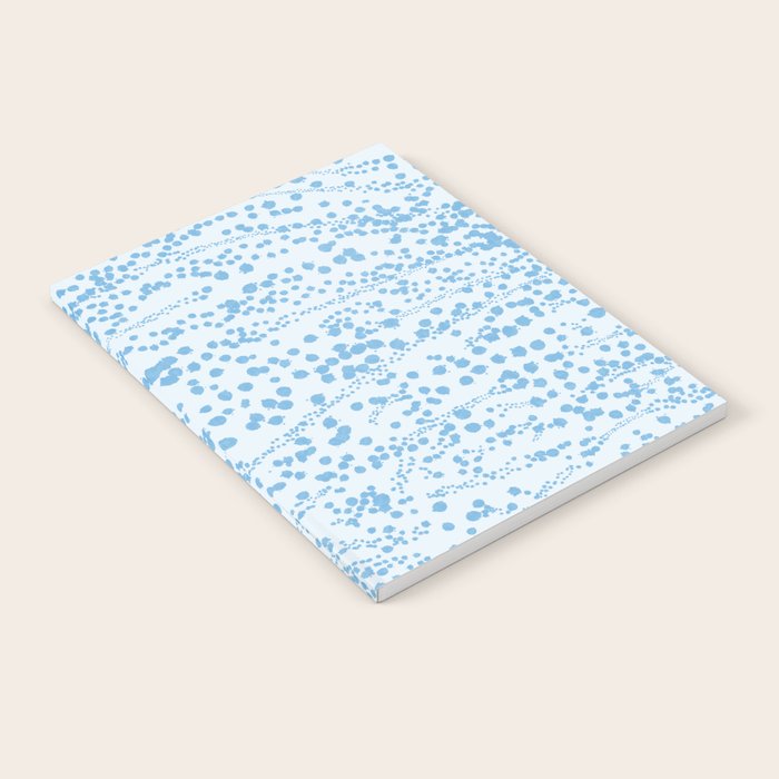  Abstract Ink Blot Strata Pattern in Ice Blue Notebook Gallery Image 1