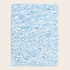  Abstract Ink Blot Strata Pattern in Ice Blue Poster Gallery Image 4