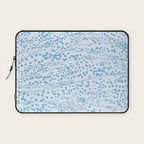  Abstract Ink Blot Strata Pattern in Ice Blue Laptop Sleeve Gallery Image 1