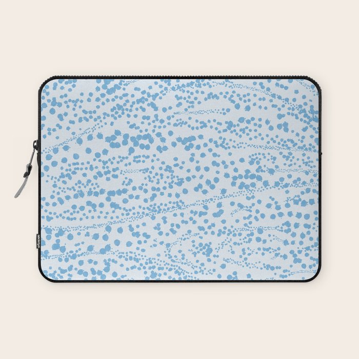  Abstract Ink Blot Strata Pattern in Ice Blue Laptop Sleeve Gallery Image 1