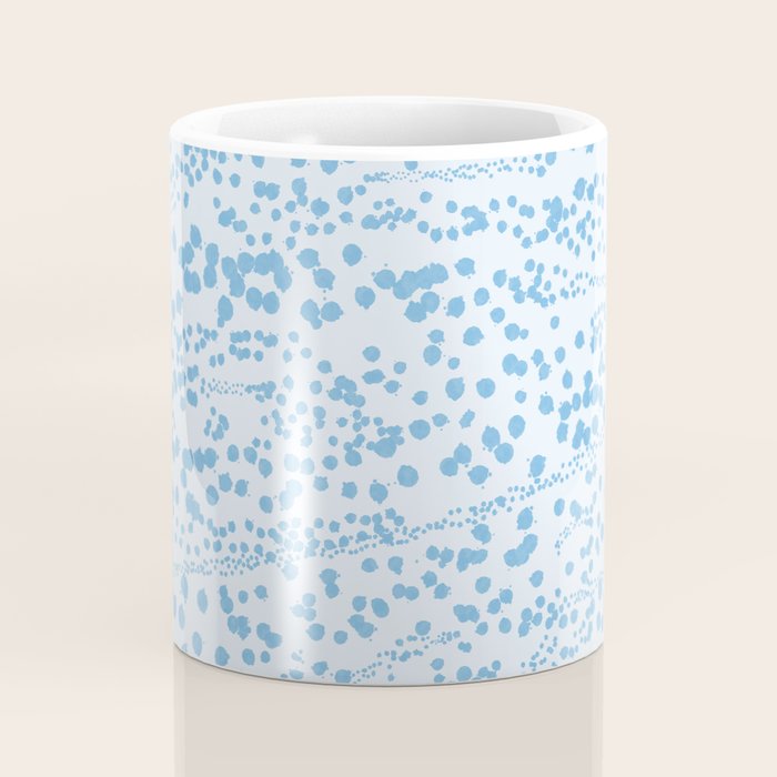  Abstract Ink Blot Strata Pattern in Ice Blue Coffee Mug Gallery Image 4