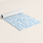  Abstract Ink Blot Strata Pattern in Ice Blue Yoga Mat Gallery Image 2