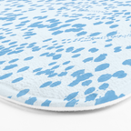  Abstract Ink Blot Strata Pattern in Ice Blue Bath Mat Gallery Image 3
