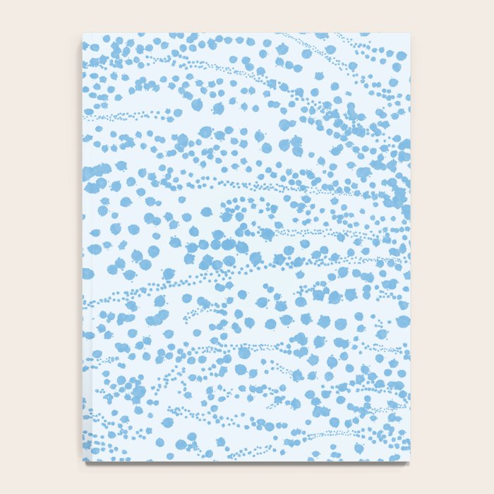  Abstract Ink Blot Strata Pattern in Ice Blue Notebook Gallery Image 4