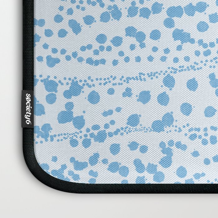  Abstract Ink Blot Strata Pattern in Ice Blue Laptop Sleeve Gallery Image 3