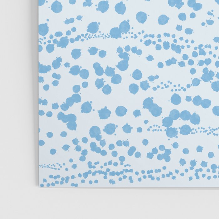  Abstract Ink Blot Strata Pattern in Ice Blue Poster Gallery Image 3