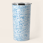  Abstract Ink Blot Strata Pattern in Ice Blue Travel Mug Gallery Image 1