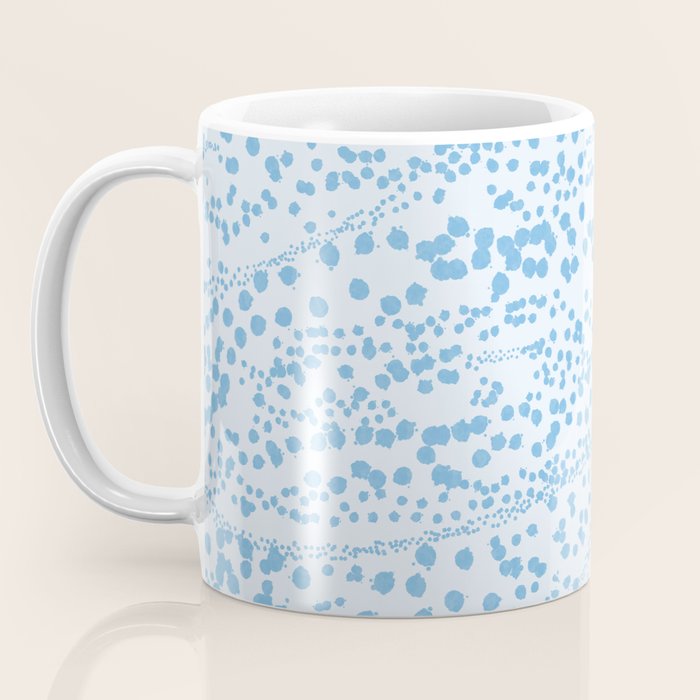  Abstract Ink Blot Strata Pattern in Ice Blue Coffee Mug Gallery Image 3