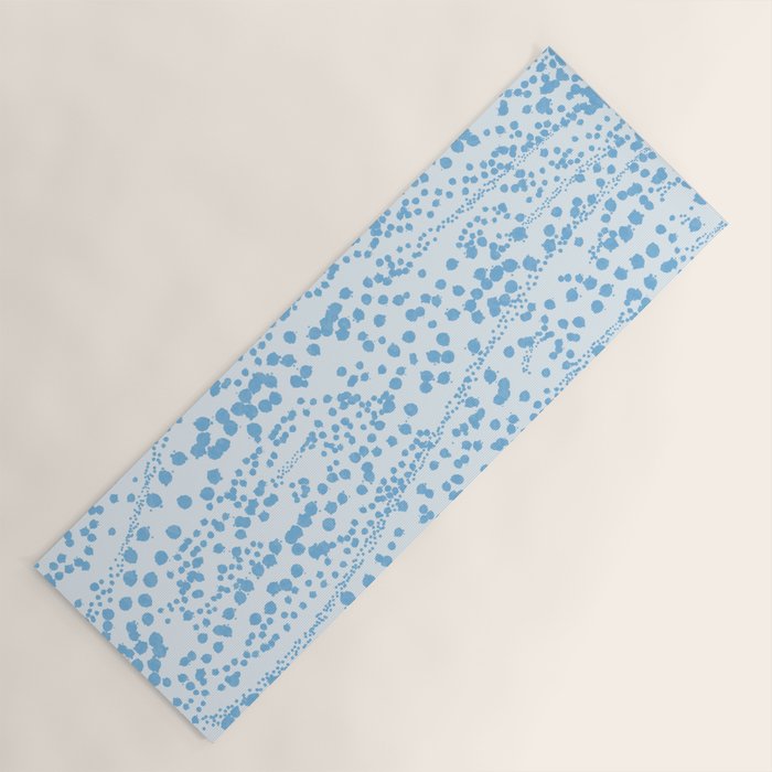  Abstract Ink Blot Strata Pattern in Ice Blue Yoga Mat Gallery Image 1