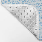  Abstract Ink Blot Strata Pattern in Ice Blue Bath Mat Gallery Image 2