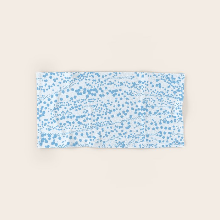  Abstract Ink Blot Strata Pattern in Ice Blue Bath Towel Gallery Image 1