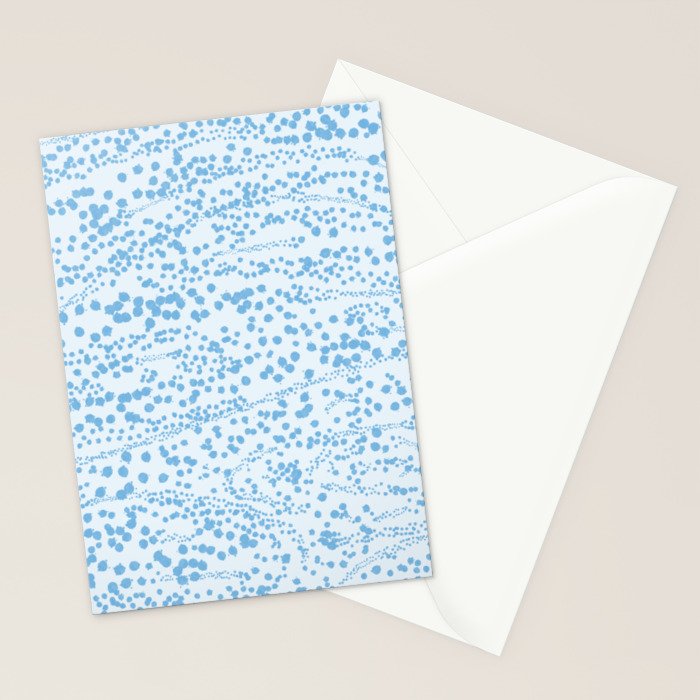  Abstract Ink Blot Strata Pattern in Ice Blue Stationery Card Gallery Image 2