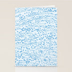  Abstract Ink Blot Strata Pattern in Ice Blue Stationery Card Gallery Image 2