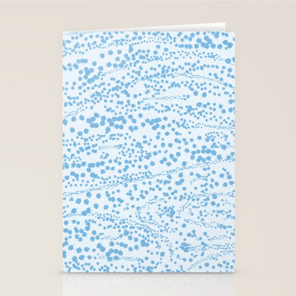 Abstract Ink Blot Strata Pattern in Ice Blue Stationery Card Gallery Image 2