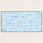  Abstract Ink Blot Strata Pattern in Ice Blue Desk Mat Gallery Image 3