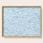  Abstract Ink Blot Strata Pattern in Ice Blue Serving Tray Gallery Image 1