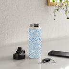 Abstract Ink Blot Strata Pattern in Ice Blue Water Bottle Gallery Image 4