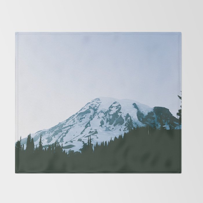 Mount Rainier VI Throw Blanket Gallery Image 2