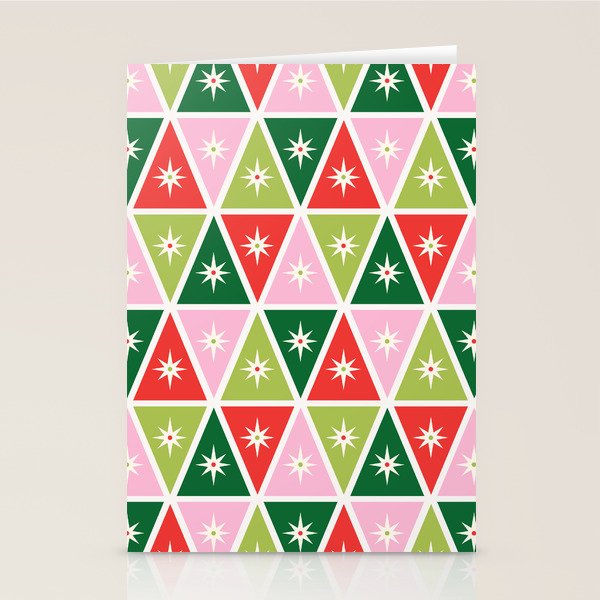 Retro Christmas Triangles Stationery Card Gallery Image 2