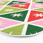 Retro Christmas Triangles Bath Mat Gallery Image 3