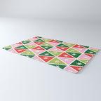 Retro Christmas Triangles Rug Gallery Image 3