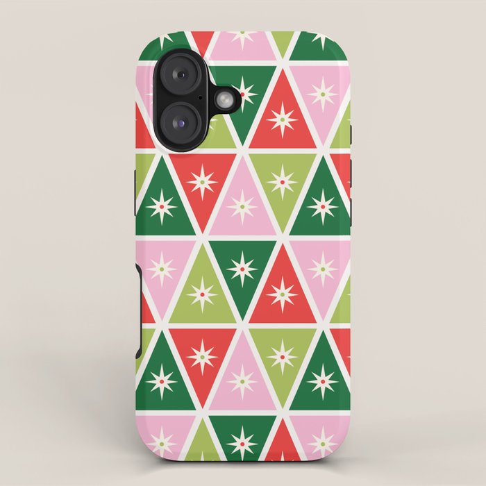 Retro Christmas Triangles iPhone Case Gallery Image 1
