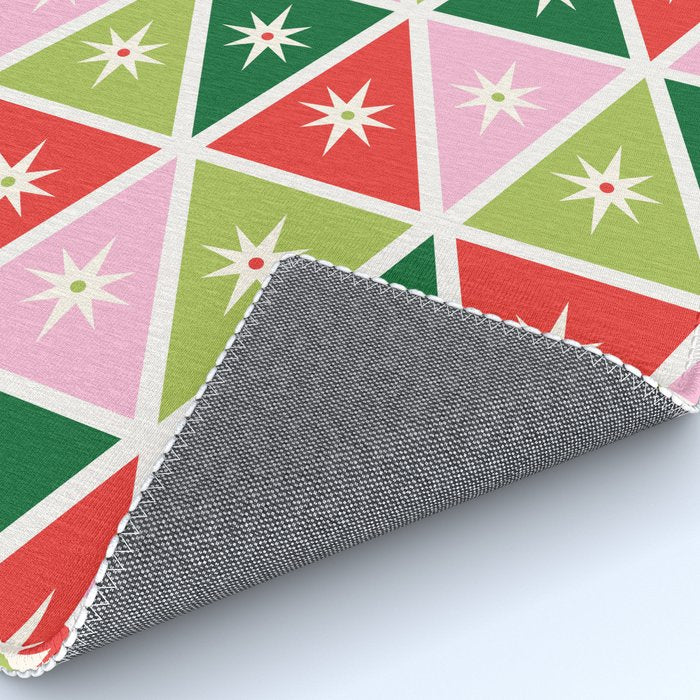 Retro Christmas Triangles Rug Gallery Image 4
