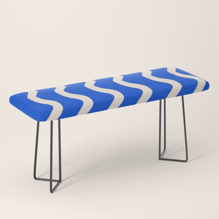 Sapphire Blue Ocean Waves Bench Gallery Image 1