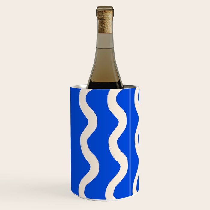 Sapphire Blue Ocean Waves Wine Chiller Gallery Image 2