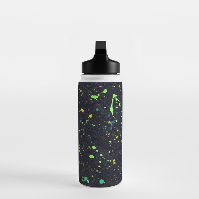 Blacklight Party Splatter Painting Version 2 Water Bottle Gallery Image 3