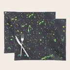 Blacklight Party Splatter Painting Version 2 Placemat Gallery Image 1