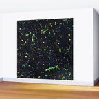 Blacklight Party Splatter Painting Version 2 Wall Mural Gallery Image 2