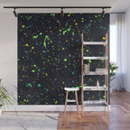 Blacklight Party Splatter Painting Version 2 Wall Mural Gallery Image 1