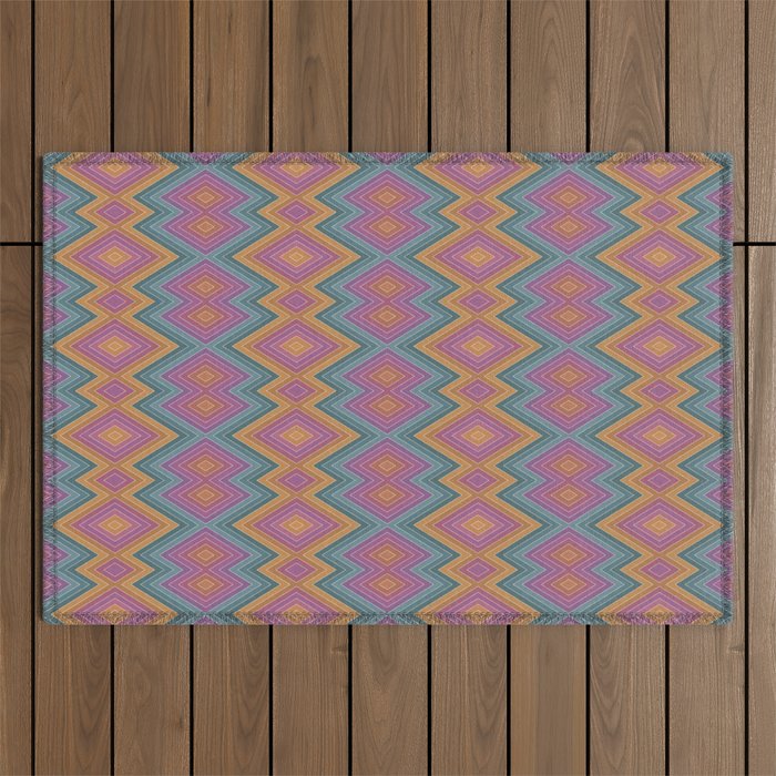 Boho Western Geometric Pattern II Outdoor Rug Gallery Image 1
