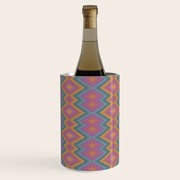 Boho Western Geometric Pattern II Wine Chiller Gallery Image 3
