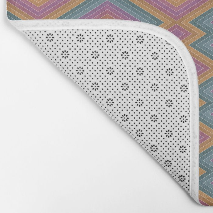 Boho Western Geometric Pattern II Bath Mat Gallery Image 2