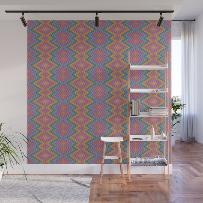 Boho Western Geometric Pattern II Wall Mural Gallery Image 1