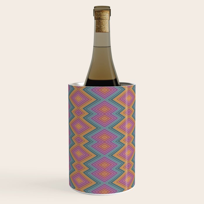 Boho Western Geometric Pattern II Wine Chiller Gallery Image 2