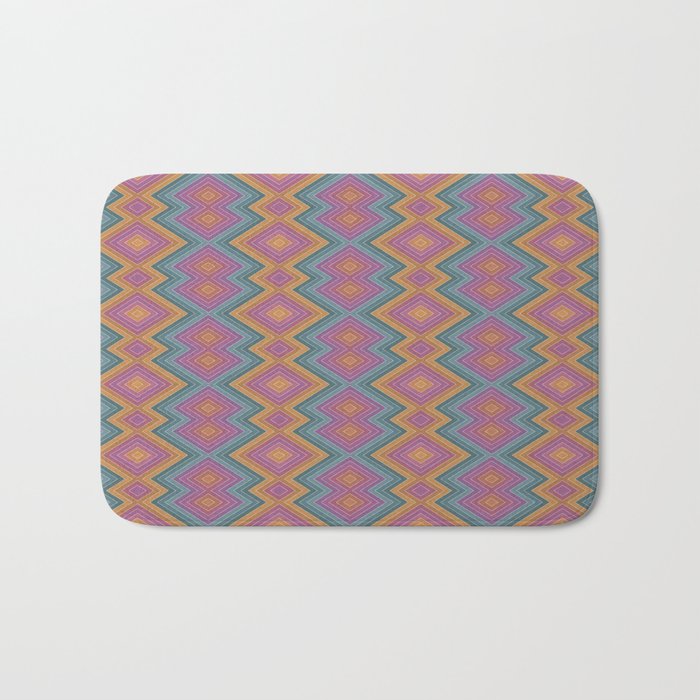 Boho Western Geometric Pattern II Bath Mat Gallery Image 1