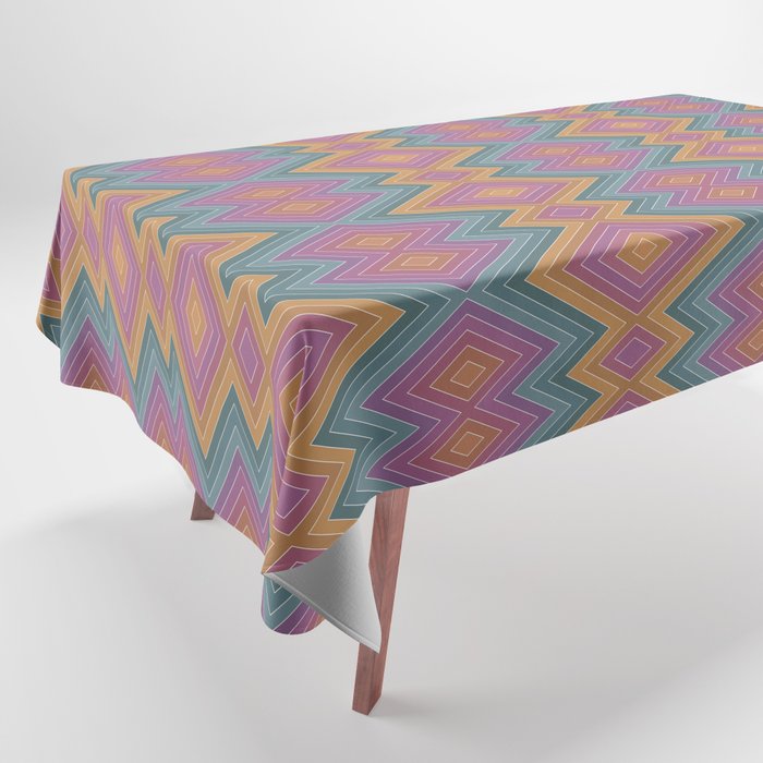 Boho Western Geometric Pattern II Tablecloth Gallery Image 1