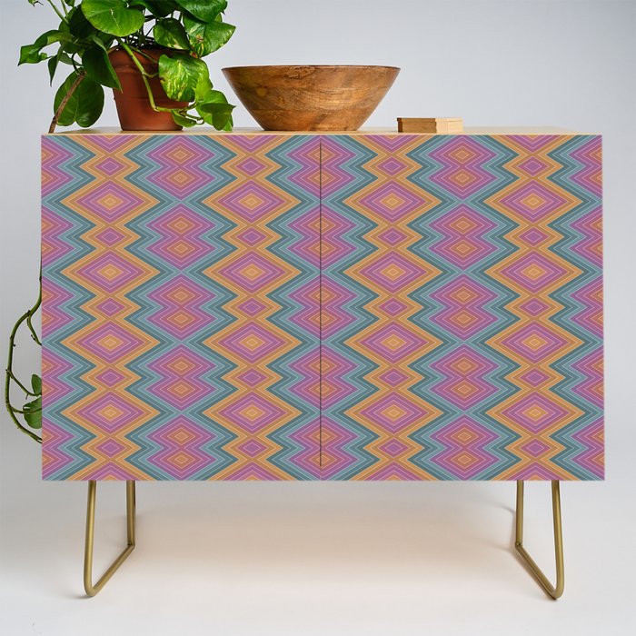 Boho Western Geometric Pattern II Credenza Gallery Image 1